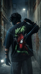 Teeyatra Spider-Octo Fury Oversized T-Shirt | 240 GSM French Terry | Premium Streetwear