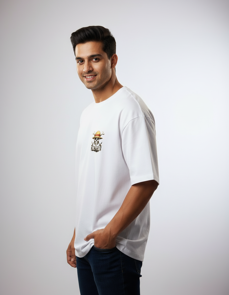 Luffy "King of Pirates" Oversized Graphic T-Shirt – Teeyatra Anime Edition