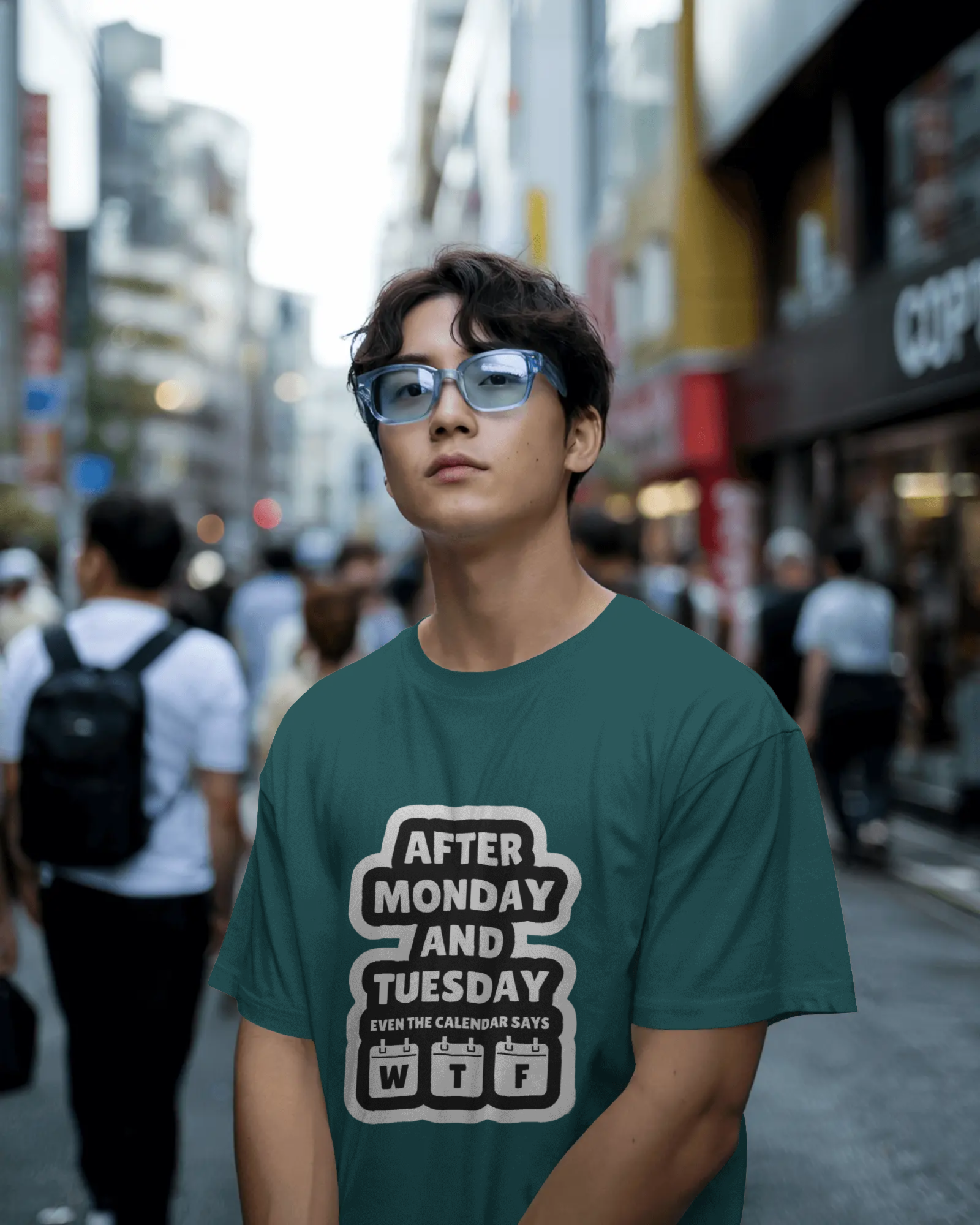 Humorous Work Week Men's Classic Crew T-Shirt | Teeyatra | Abstract