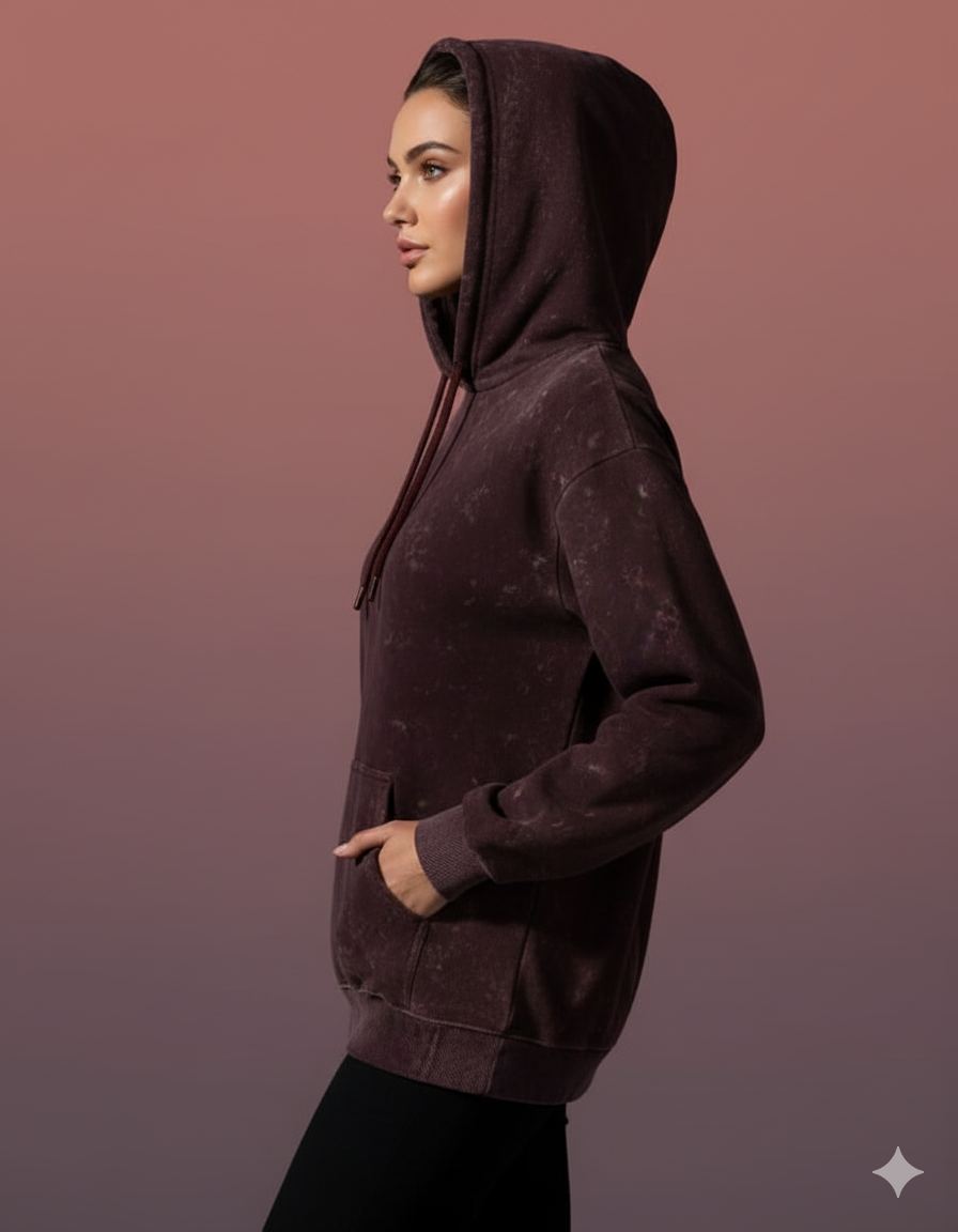 The Effortless Comfort Ladies Acid Washed Hoodie | Teeyatra
