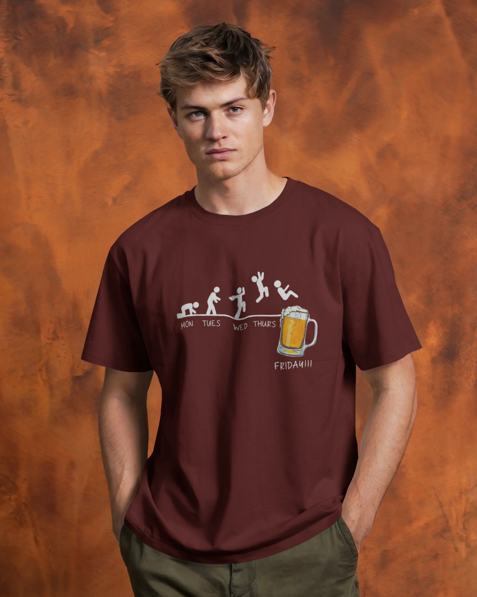 The Friday Finisher Men's Classic Crew T-Shirt | Teeyatra | Abstract