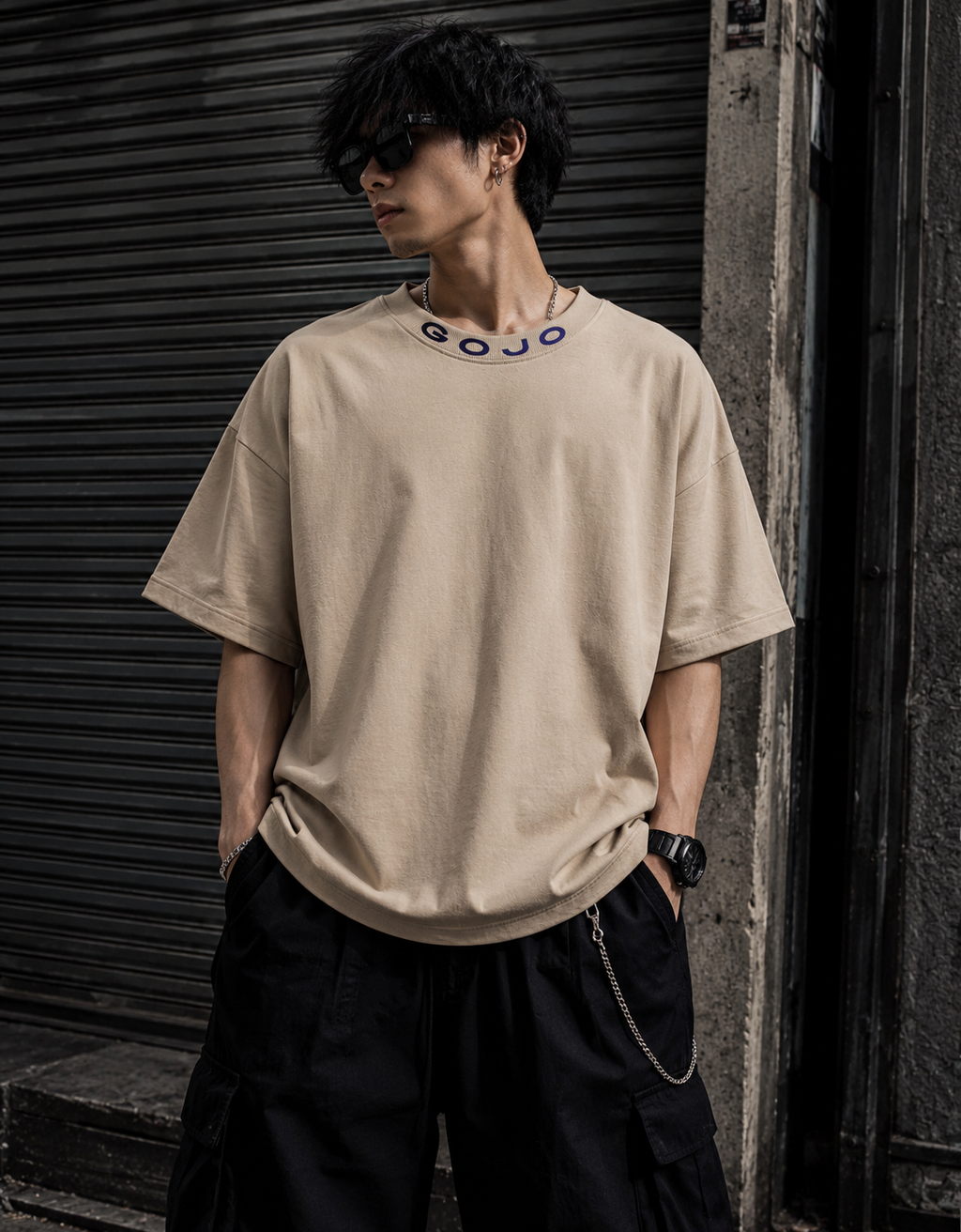 Teeyatra Gojo Infinity Flame Oversized T-Shirt