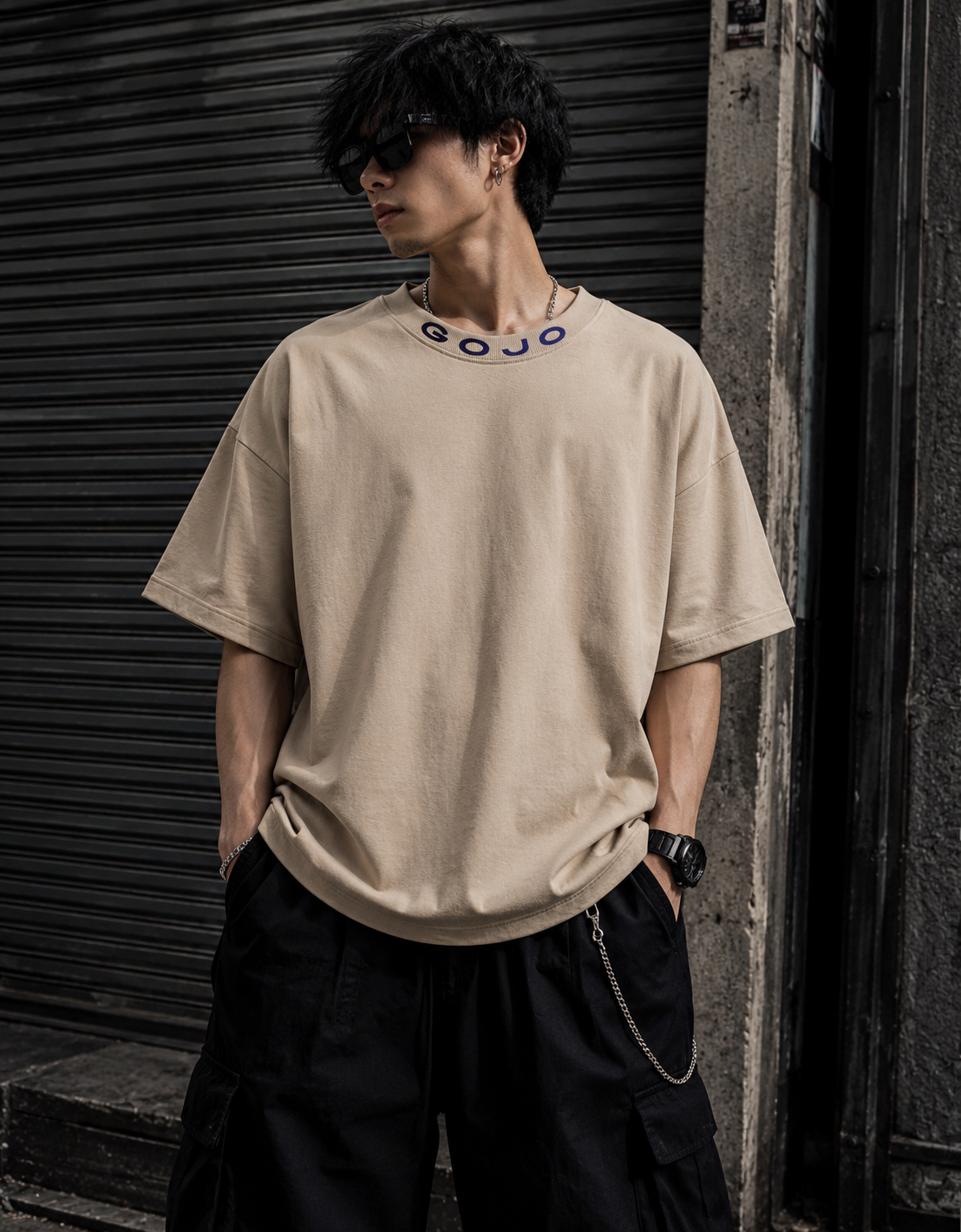 Teeyatra Gojo Infinity Flame Oversized T-Shirt