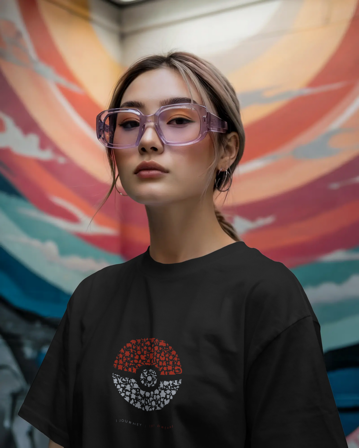 Charizard and Ash: The Unstoppable Duo Ladies Oversized Classic T-shirt | Teeyatra | Anime