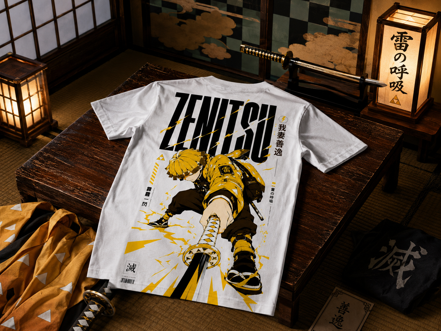Teeyatra Zenitsu Thunderclap Oversized T-Shirt