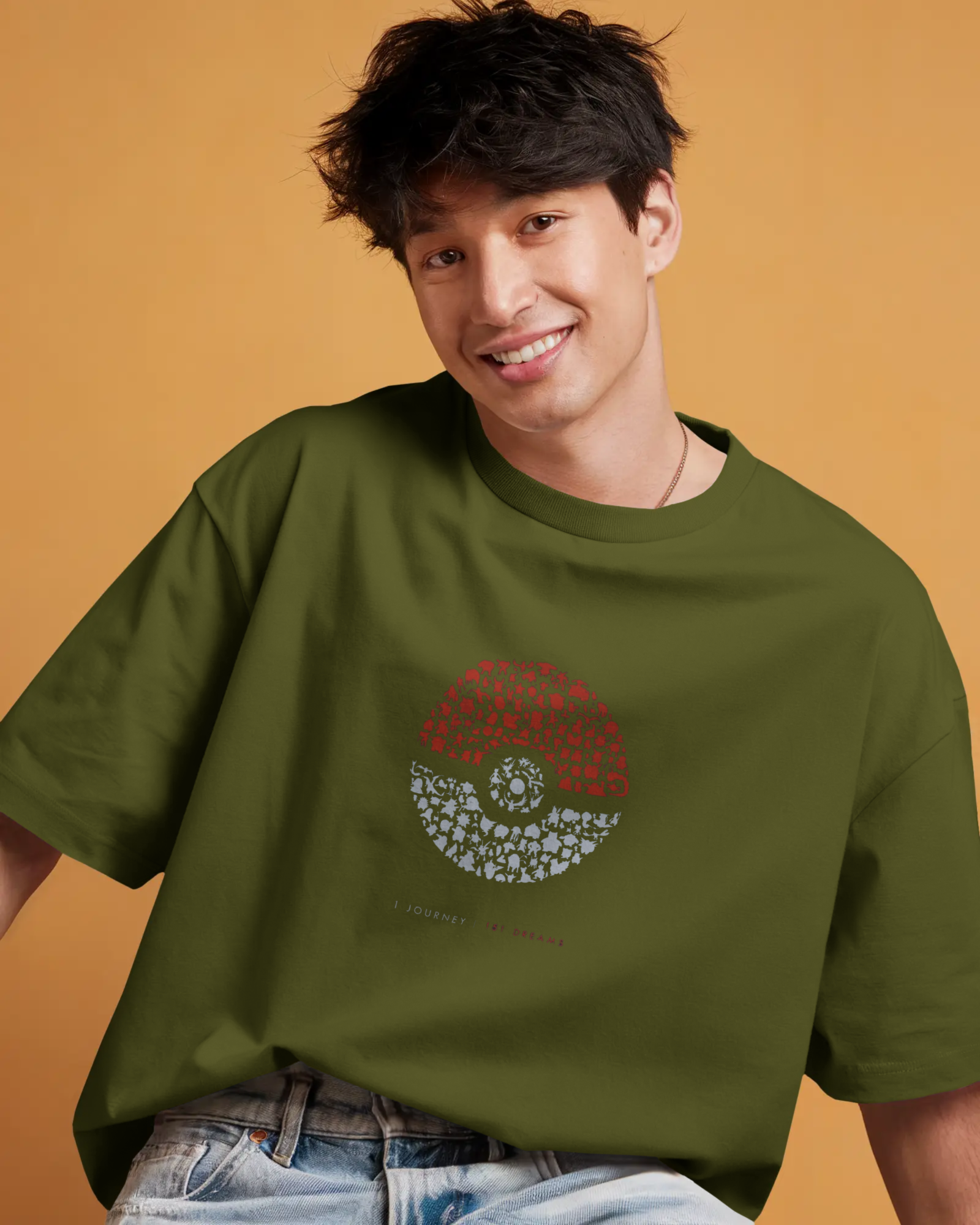 Charizard and Ash: The Unstoppable Duo Men's Oversized Classic T-shirt | Teeyatra | Anime