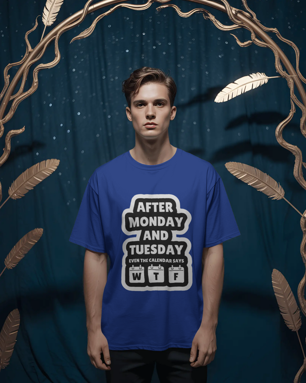Humorous Work Week Men's Classic Crew T-Shirt | Teeyatra | Abstract