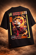 Teeyatra Flame Hashira Rengoku Oversized 240 GSM Tee
