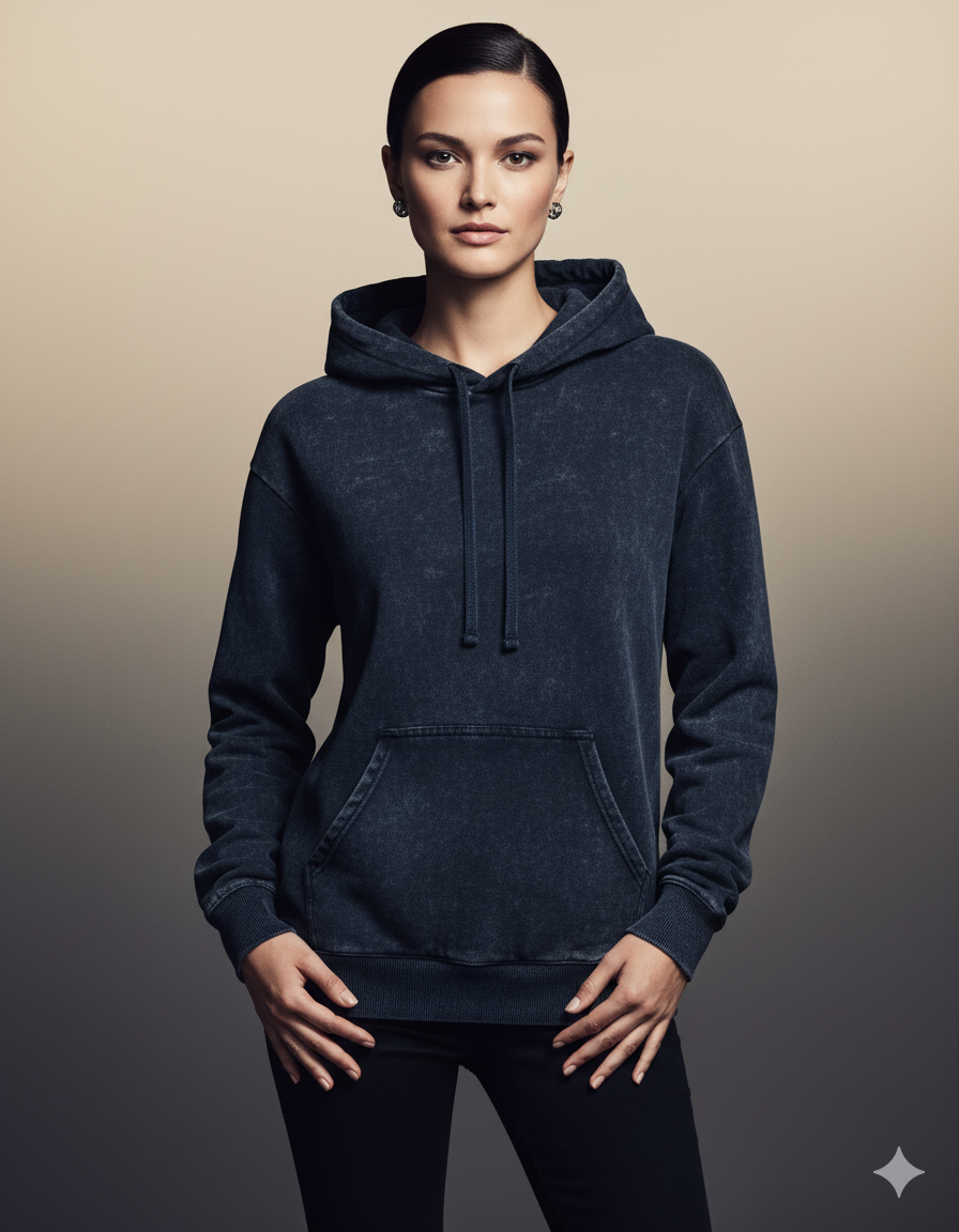 The Effortless Comfort Ladies Acid Washed Hoodie | Teeyatra