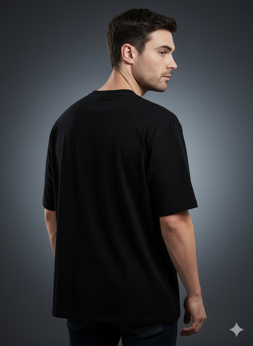 Fire Aura Streetwear Men's Oversized Tee | Teeyatra | Abstract