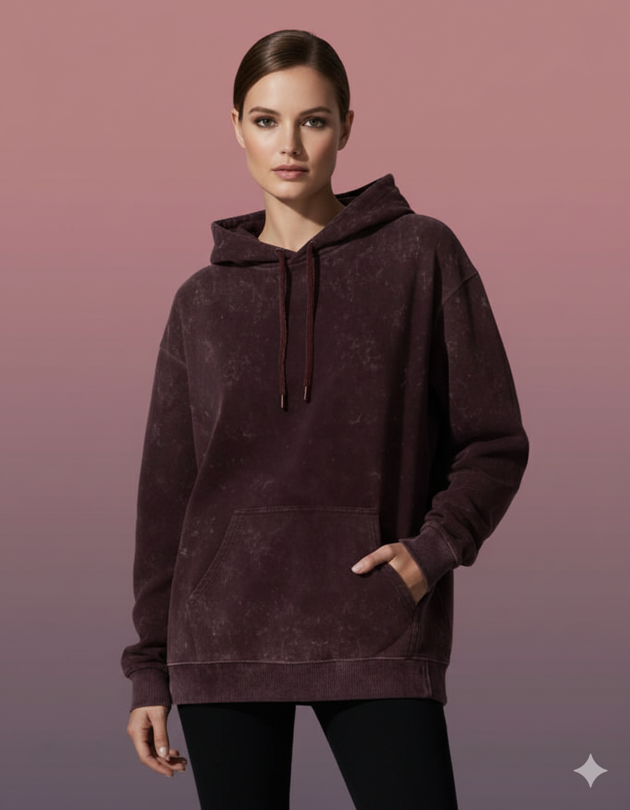 The Effortless Comfort Ladies Acid Washed Hoodie | Teeyatra