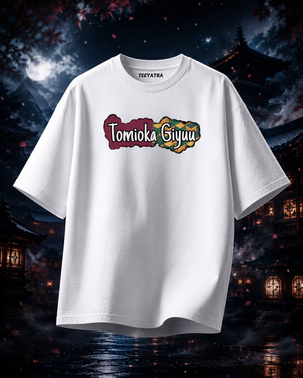 Teeyatra Giyu Tomioka Oversized T-Shirt – White