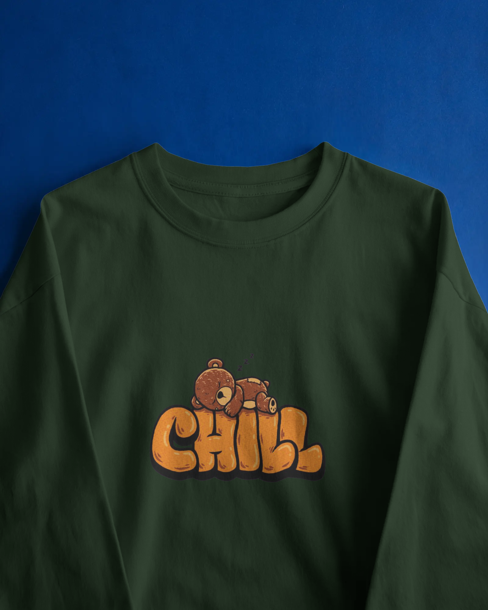 Chill Mode On Men's Full Sleeve T-Shirt | Teeyatra | Cartoon