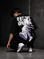 Teeyatra Sasuke Eternal Mangekyo Oversized T-Shirt | Naruto Edition