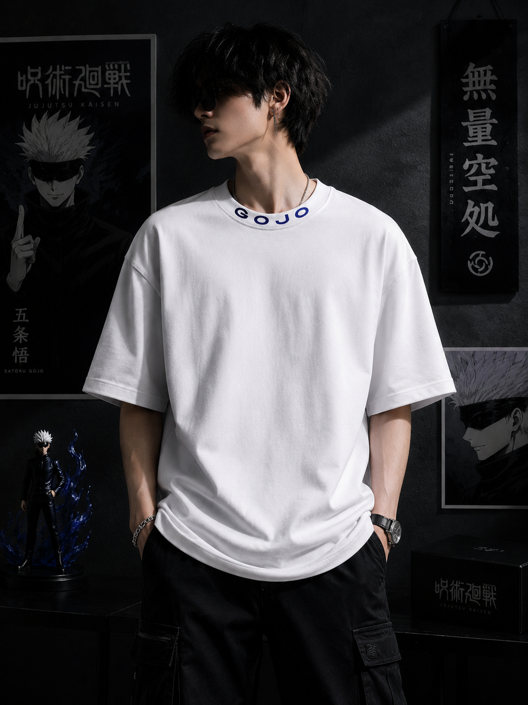 Teeyatra Gojo Infinity Flame Oversized T-Shirt