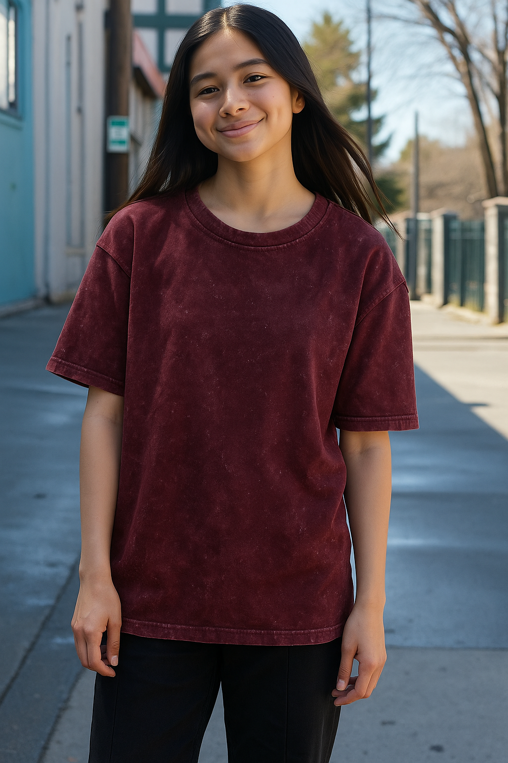 Starry Night Umbreon Ladies Acid Washed Oversized Tee | Teeyatra | Anime | Cartoon