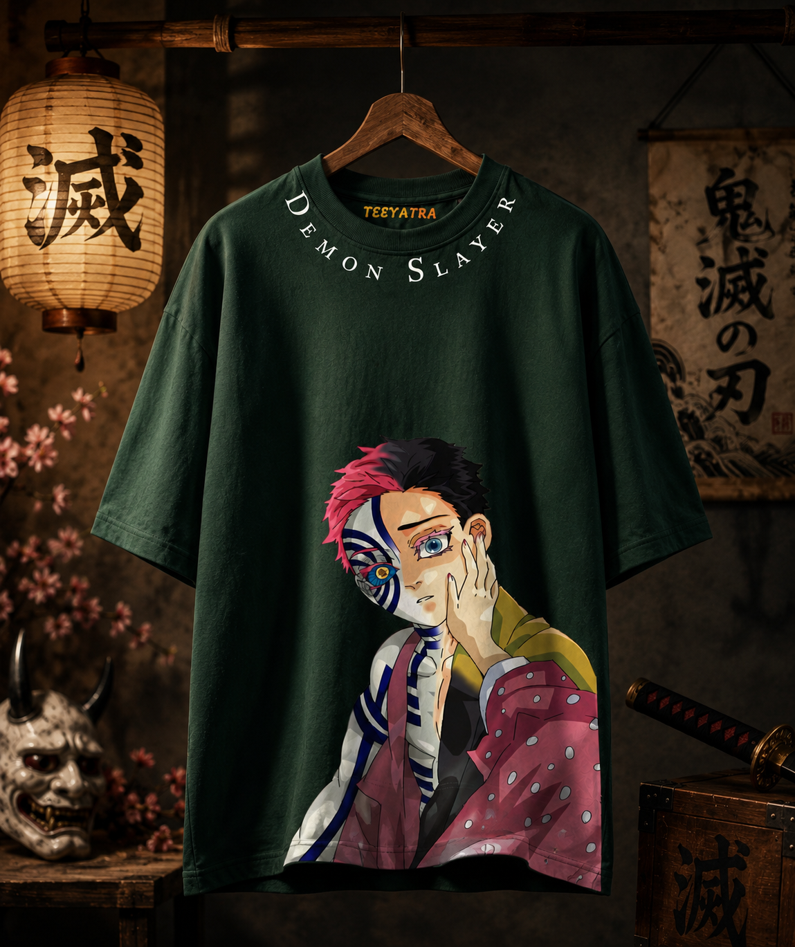 Teeyatra Demon Slayer Akaza Aura Oversized T-Shirt