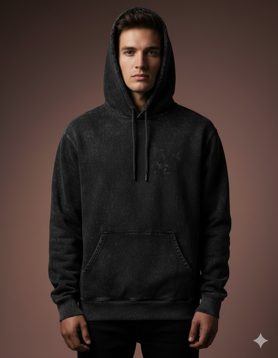 The Effortless Comfort Men's Acid Washed Hoodie | Teeyatra