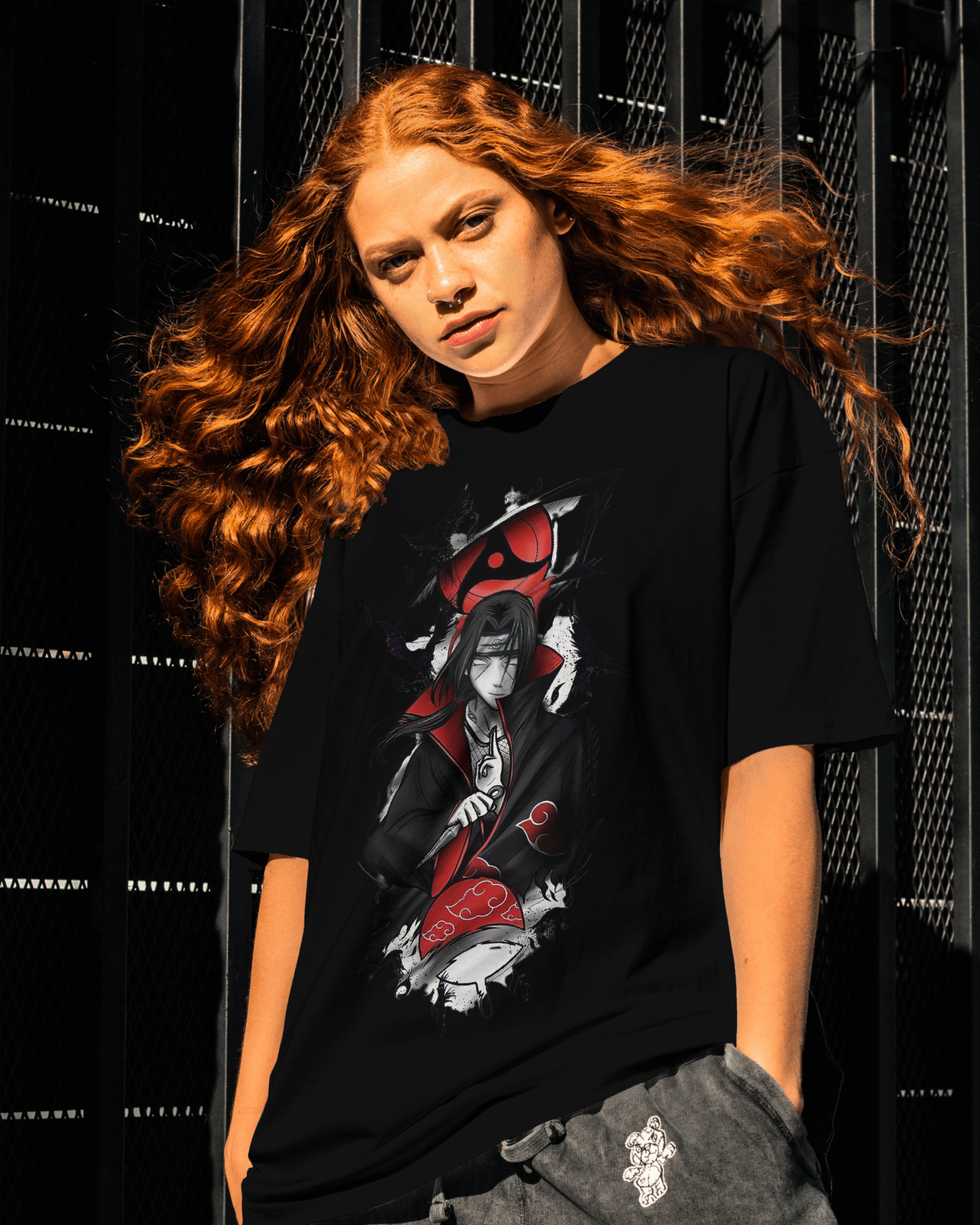 Akatsuki Itachi Uchiha Fan Unisex Oversized Classic T-shirt | Teeyatra | Anime