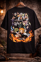 Hashira Unleashed: The Elite Nine Oversized Graphic Tee