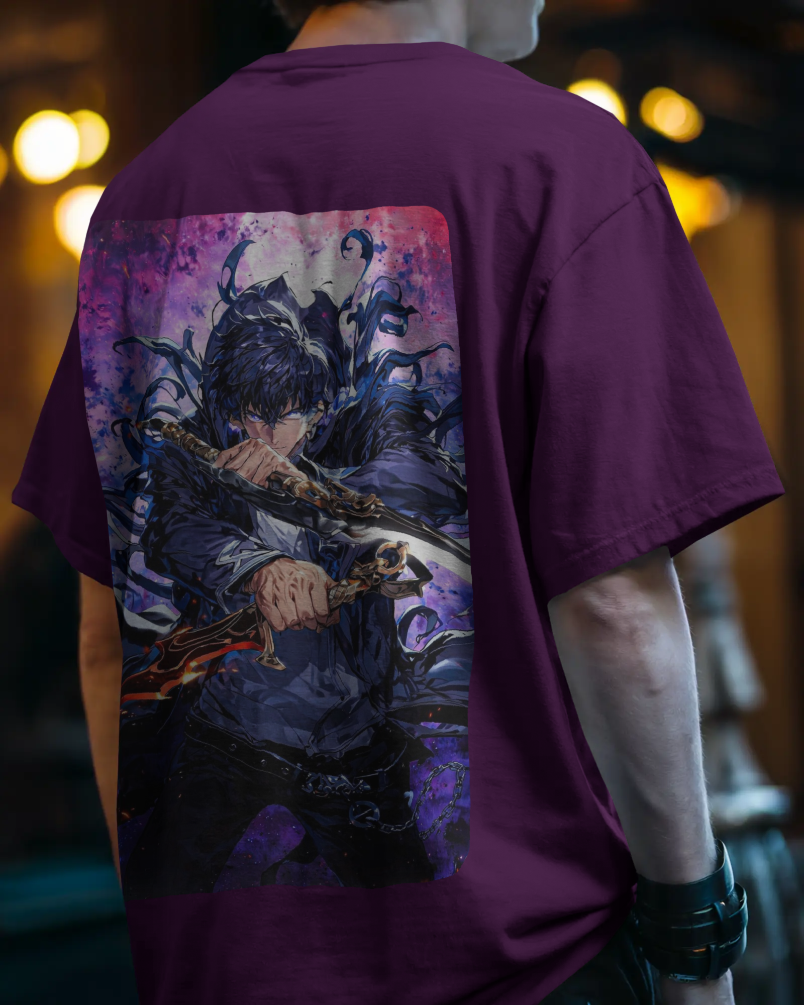 Solo Leveling Sung Jin-woo Men's Oversized Classic T-shirt | Teeyatra | Anime