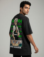 Demon Slayer Sanemi Shinazugawa Men's Oversized T-Shirt | Teeyatra | Anime