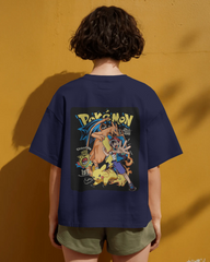 Charizard and Ash: The Unstoppable Duo Ladies Oversized Classic T-shirt | Teeyatra | Anime