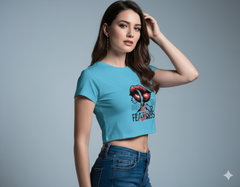The Fearless Statement Crop Top | Teeyatra | Abstract