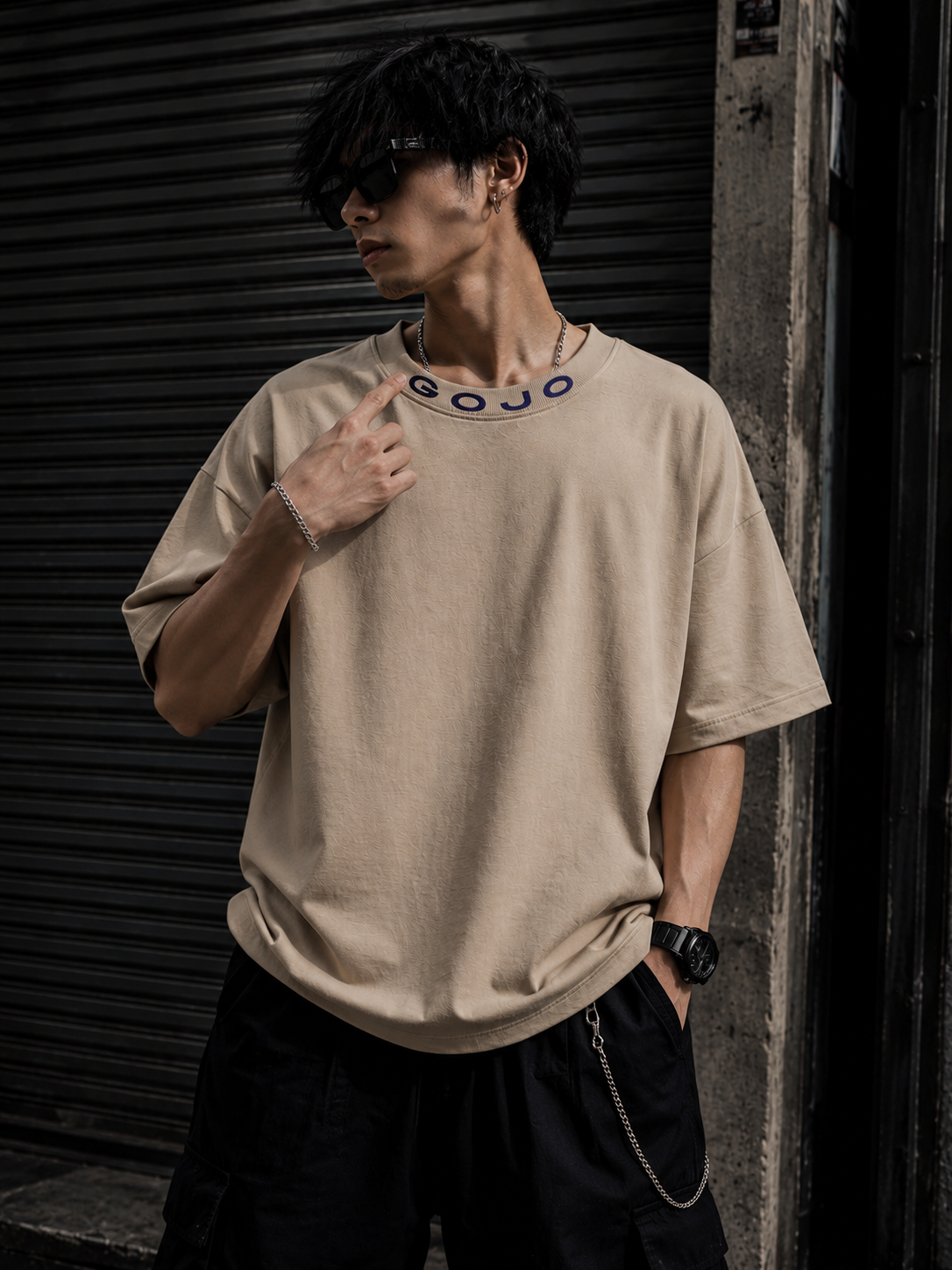 Teeyatra Gojo Infinity Flame Oversized T-Shirt