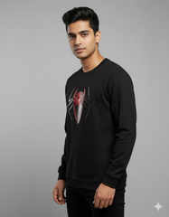 Spider-Man Miles Morales Black Men's Sweatshirt | Teeyatra | Marvel