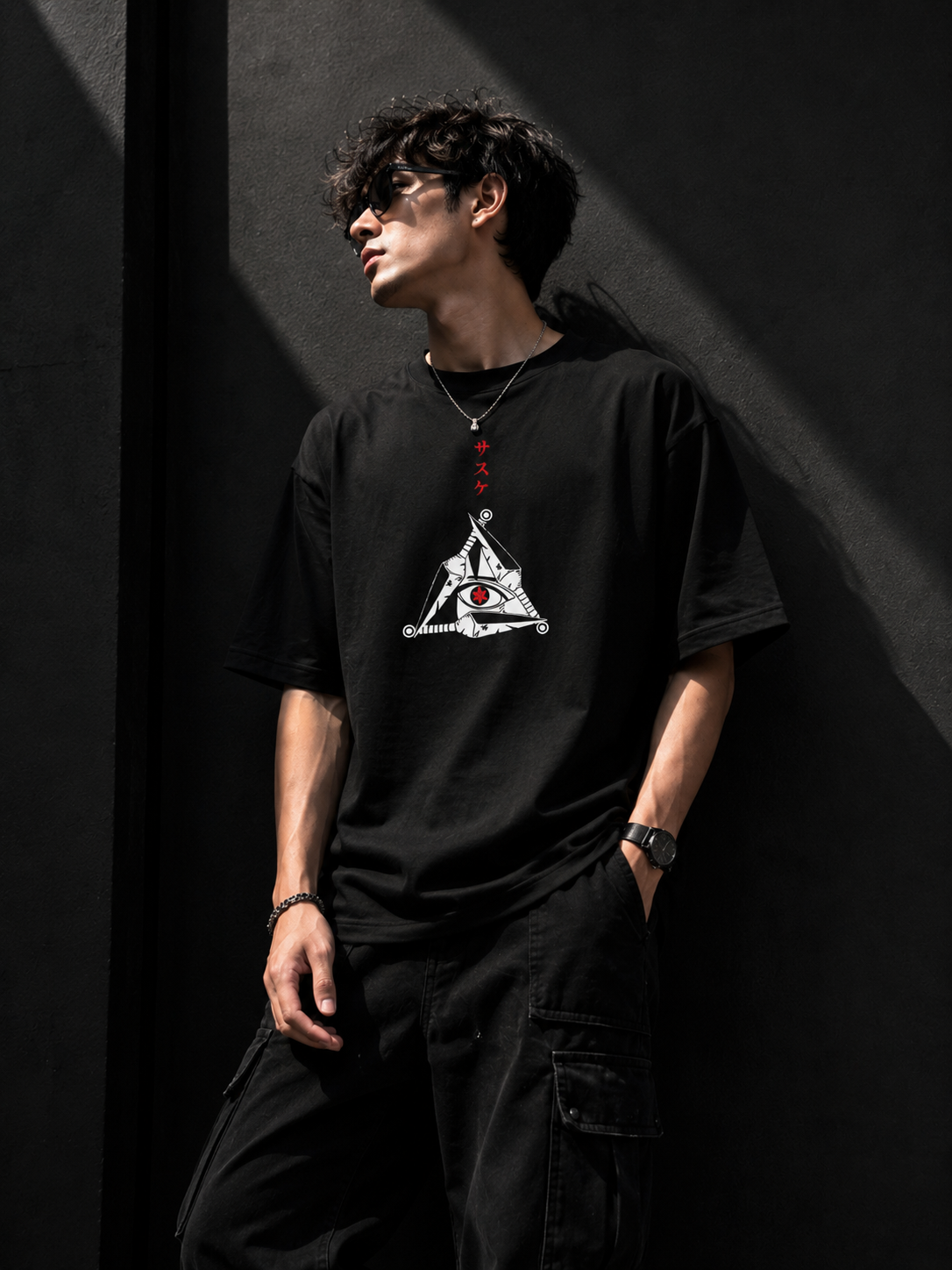 Teeyatra Sasuke Eternal Mangekyo Oversized T-Shirt | Naruto Edition