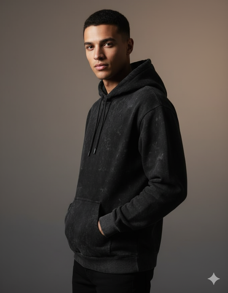 The Effortless Comfort Men's Acid Washed Hoodie | Teeyatra