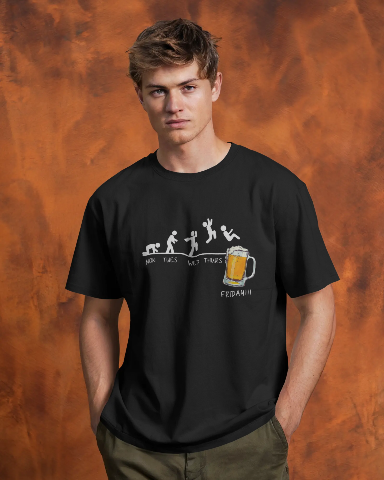 The Friday Finisher Men's Classic Crew T-Shirt | Teeyatra | Abstract