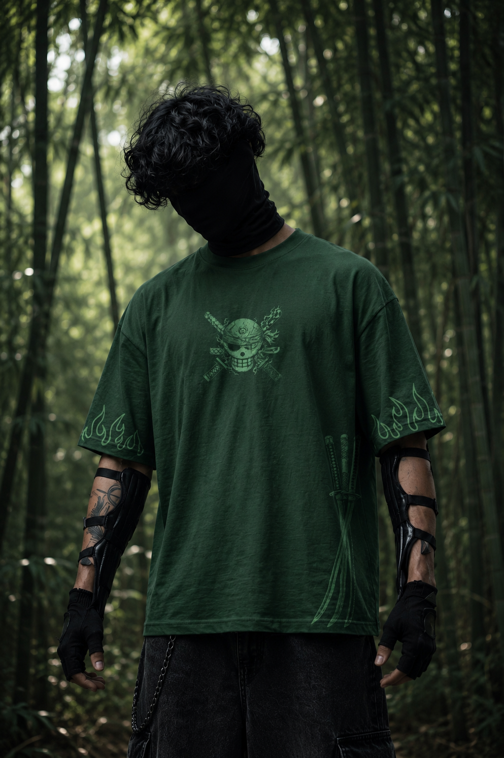 Teeyatra Roronoa Zoro Oversized T-Shirt | Ghost Samurai Edition