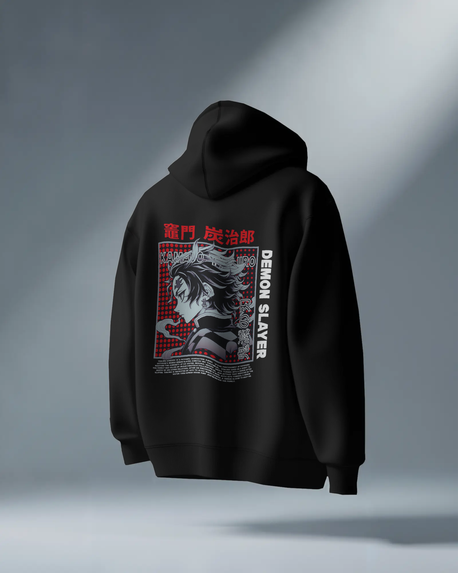 Demon Slayer Tanjiro Kamado Anime Back Print Men's Hoodie | Teeyatra