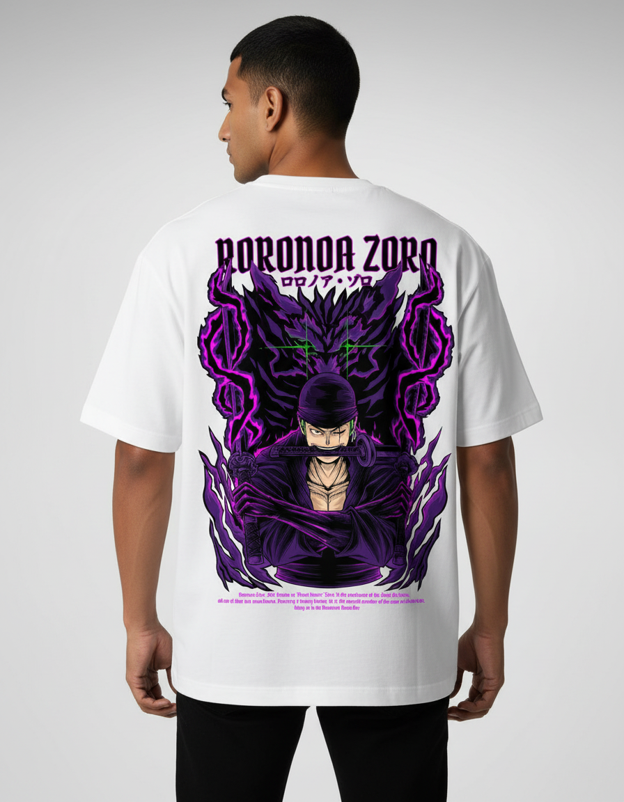 Roronoa Zoro - Three Sword Style | Premium Oversized T-Shirt - Black