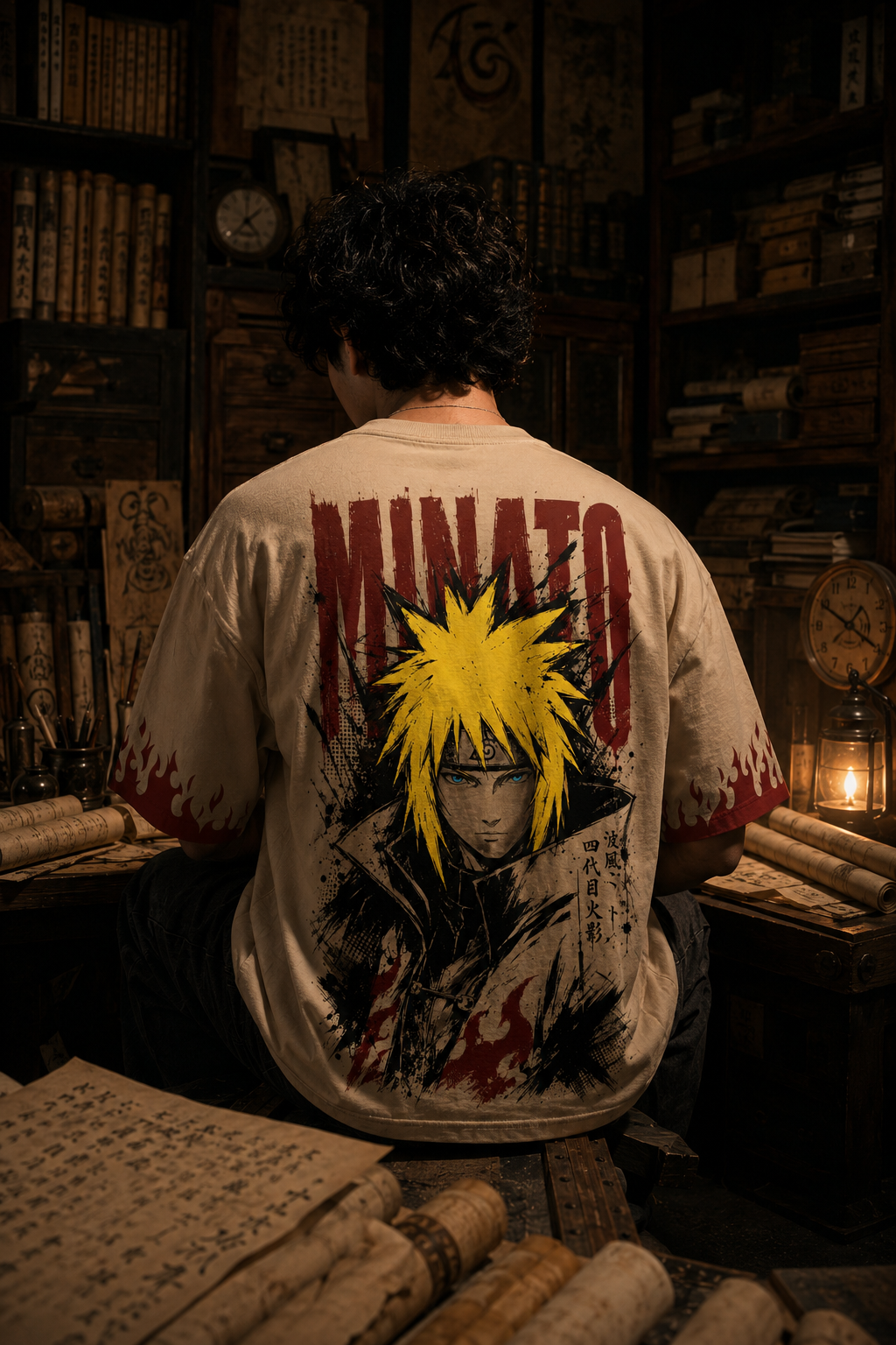 Teeyatra Minato Flash Oversized T-Shirt | Naruto Edition