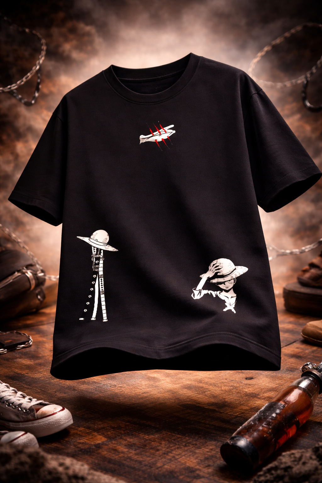 One Piece "King of Pirates" Oversized T-Shirt – 240 GSM French Terry