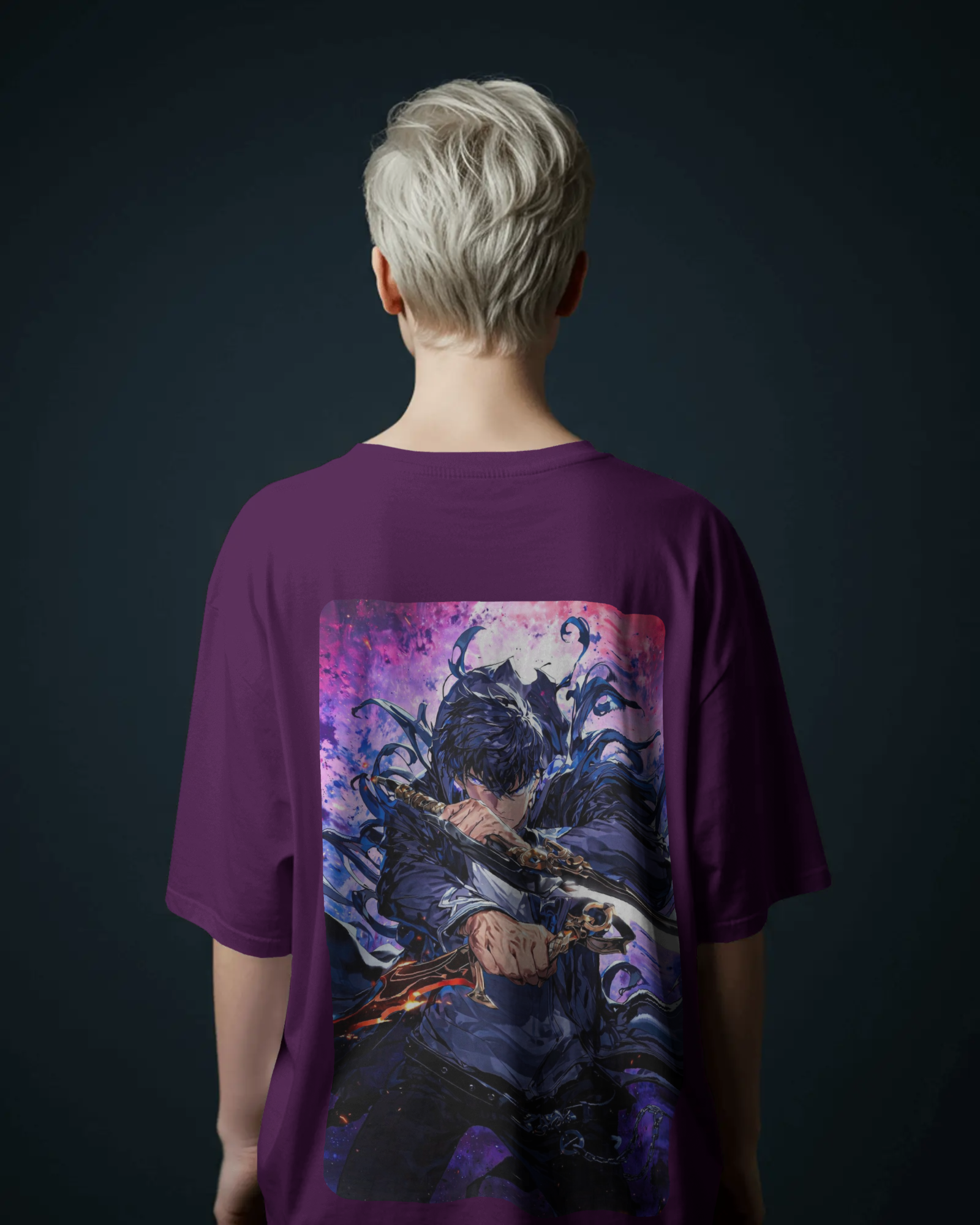 Solo Leveling Sung Jin-woo Ladies Oversized Classic T-shirt | Teeyatra | Anime