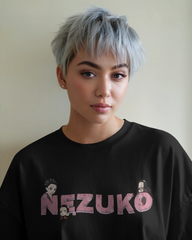Nezuko Fire Graphic Ladies Oversized Classic T-shirt | Demon Slayer | Anime | Teeyatra