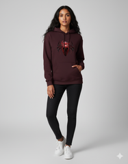 Red Spider Graphic Ladies Hoodie | Teeyatra | Marvel
