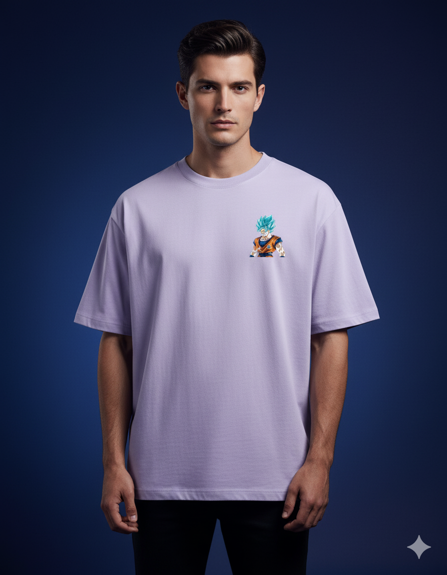 Split Power Super Saiyan Men's  Oversized Classic T-shirt | Teeyatra | Anime