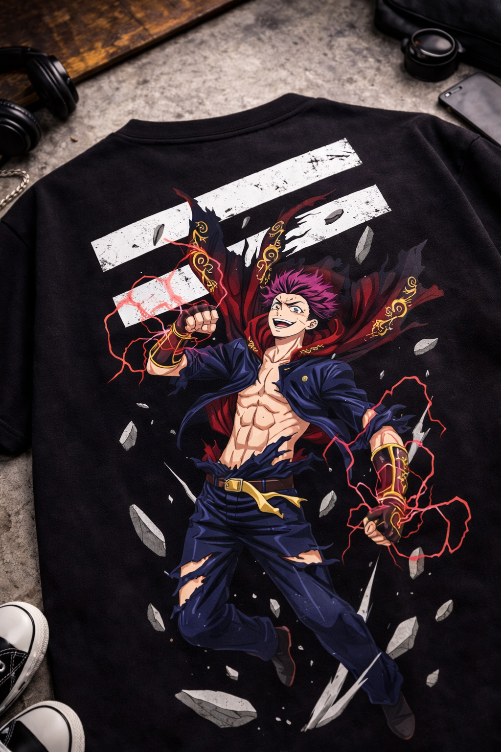Jujutsu Kaisen "Yuji Itadori" Oversized T-Shirt – 240 GSM French Terry