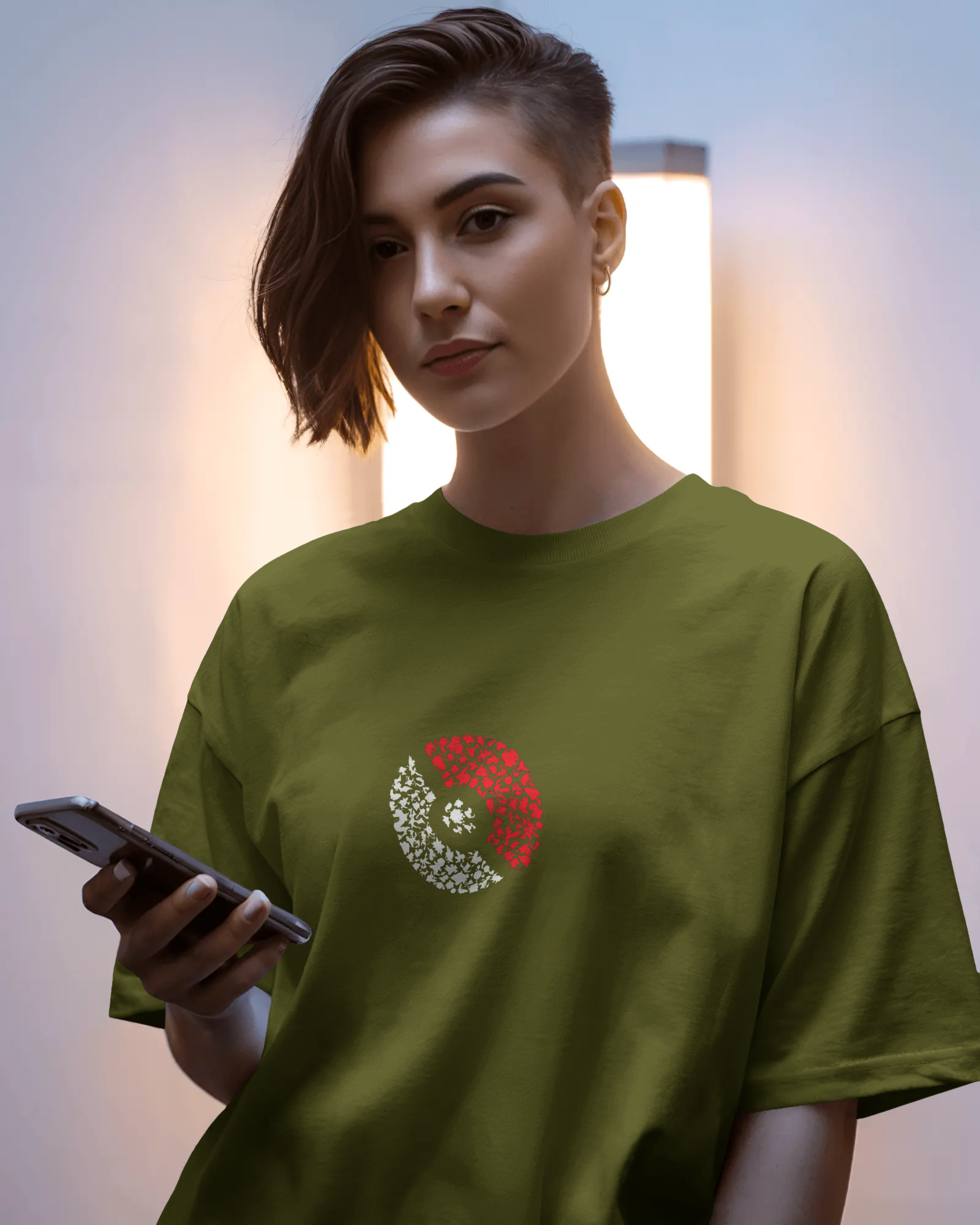 Charmander & Charizard Evolution Ladies Oversized Classic T-shirt | Teeyatra | Anime