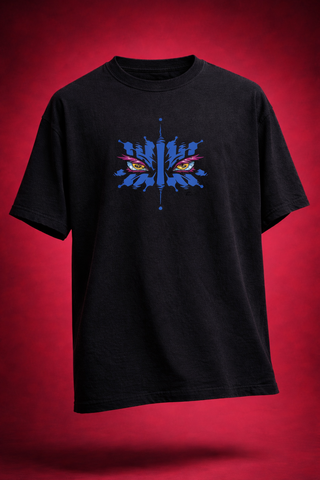 Teeyatra Demon Moons Akaza Oversized 240 GSM Tee