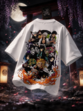 Hashira Unleashed: The Elite Nine Oversized Graphic Tee