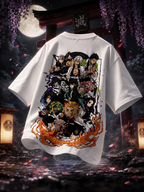 Hashira Unleashed: The Elite Nine Oversized Graphic Tee