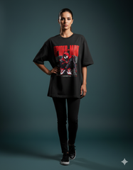 Marvel's Spider-Man: Miles Morales Ladies Oversized Classic T-shirt | Teeyatra