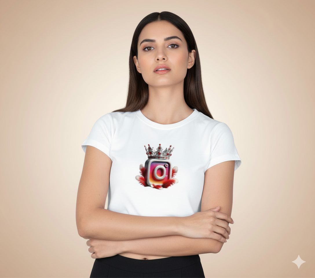 Insta Queen Crop Top | Teeyatra | Abatract