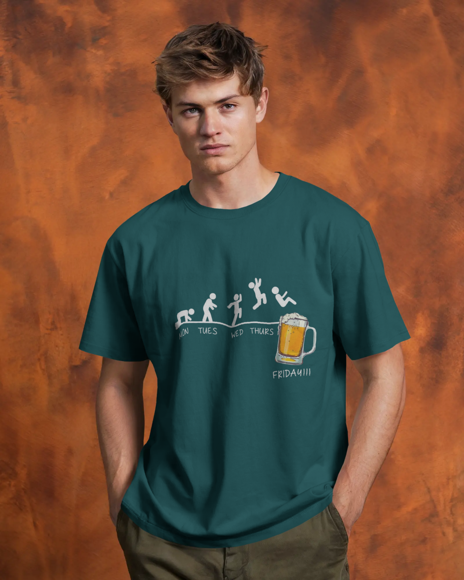 The Friday Finisher Men's Classic Crew T-Shirt | Teeyatra | Abstract